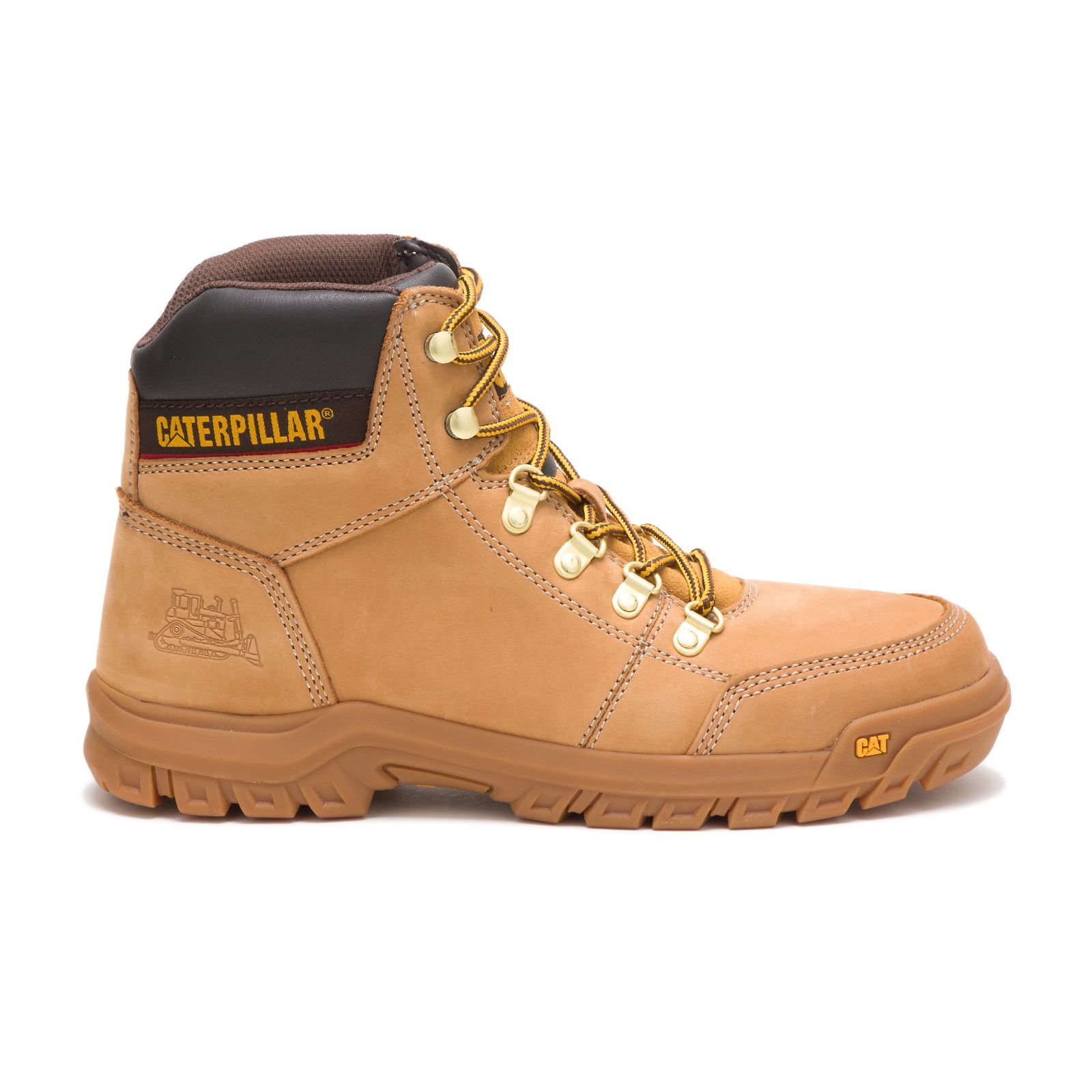 Caterpillar Outline - Mens Work Boots - Orange - NZ (501BZQHKE)